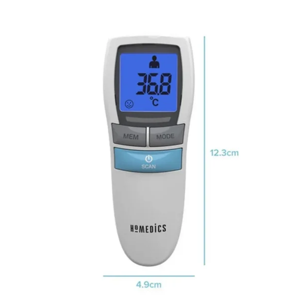 HoMedics TE-200-EU digital body thermometer Remote sensing thermometer White Forehead Buttons