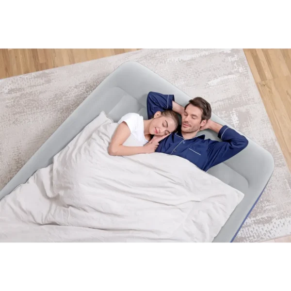 Bestway Tritech Air Mattress Queen with Built-in AC Pump and Antimicrobial Coating 2.03 m x 1.52 m x 46 cm