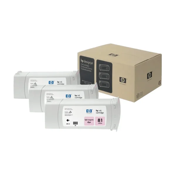 HP 81 3-pack 680-ml Light Magenta DesignJet Dye Ink Cartridges