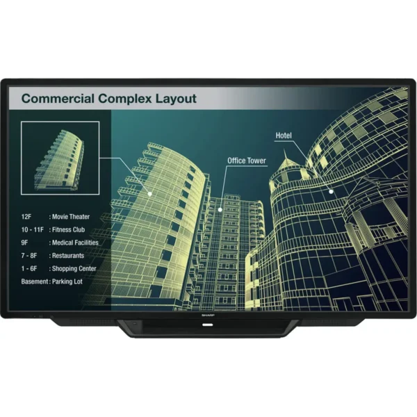 Sharp PN-80TC3 computer monitor 2.03 m (80″) 1920 x 1080 pixels LCD Touchscreen Capacitive Black