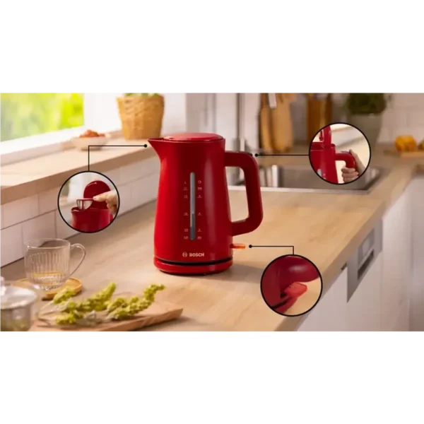 Bosch TWK3M124 electric kettle 1.7 L 2400 W Red