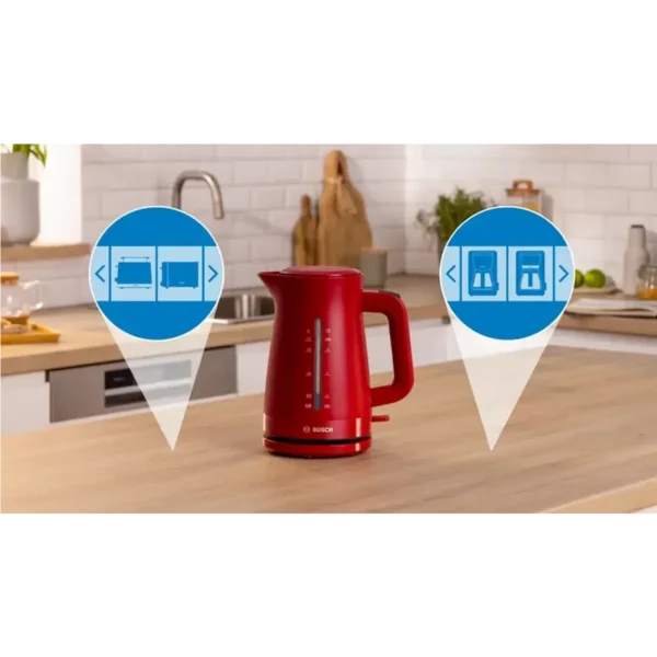 Bosch TWK3M124 electric kettle 1.7 L 2400 W Red