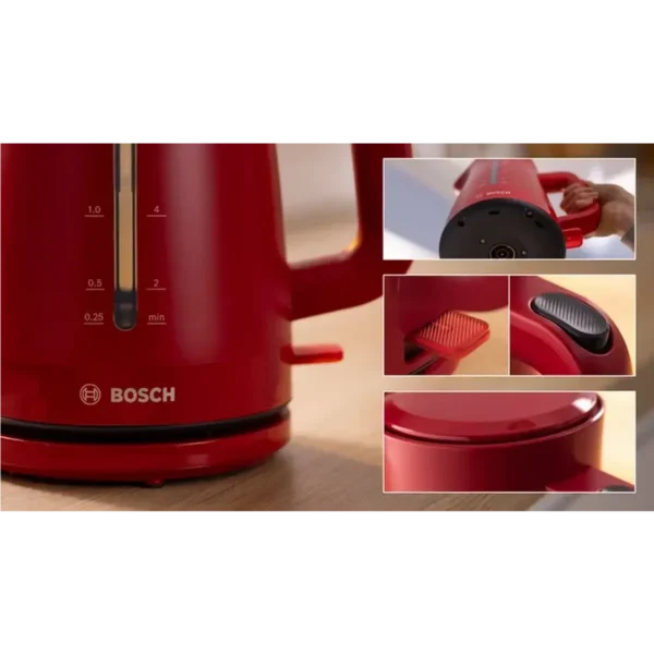 Bosch TWK3M124 electric kettle 1.7 L 2400 W Red