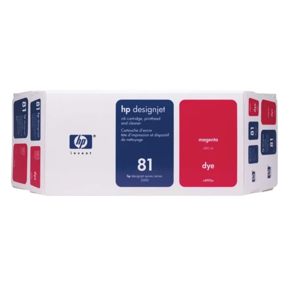 HP 81 Value Pack 680-ml Magenta DesignJet Dye Ink Cartridge and Printhead print head Inkjet printing