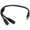 StarTech.com Headset adapter for headsets with separate headphone / microphone plugs – 3.5mm 4 position to 2x 3 position 3.5mm M/F