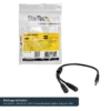 StarTech.com Headset adapter for headsets with separate headphone / microphone plugs – 3.5mm 4 position to 2x 3 position 3.5mm M/F