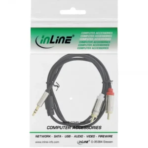 InLine 99241I audio cable 1 m 3.5mm 2 x RCA Black
