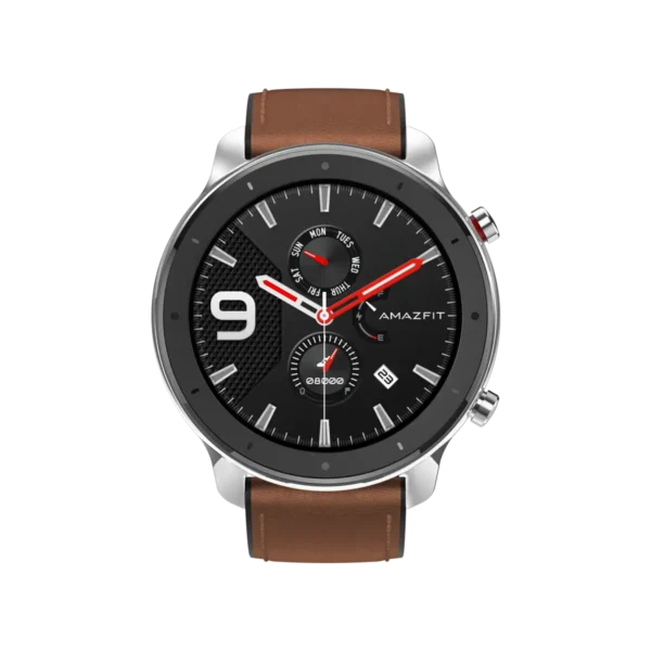 Amazfit GTR 47mm 3.53 cm (1.39″) AMOLED Digital 454 x 454 pixels Touchscreen Stainless steel GPS (satellite)