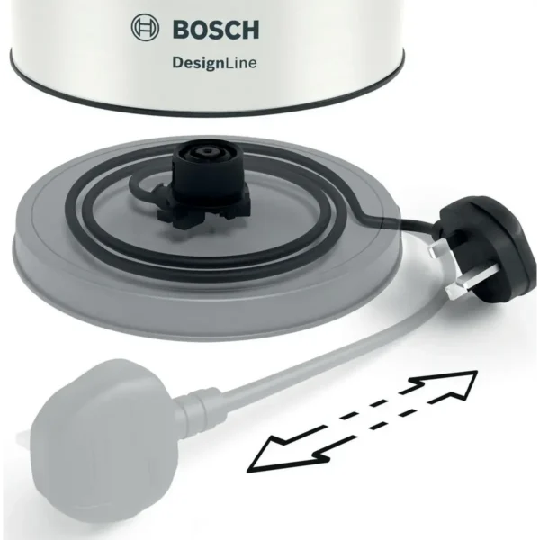 Bosch TWK5P471GB electric kettle 1.7 L 3000 W Black, White
