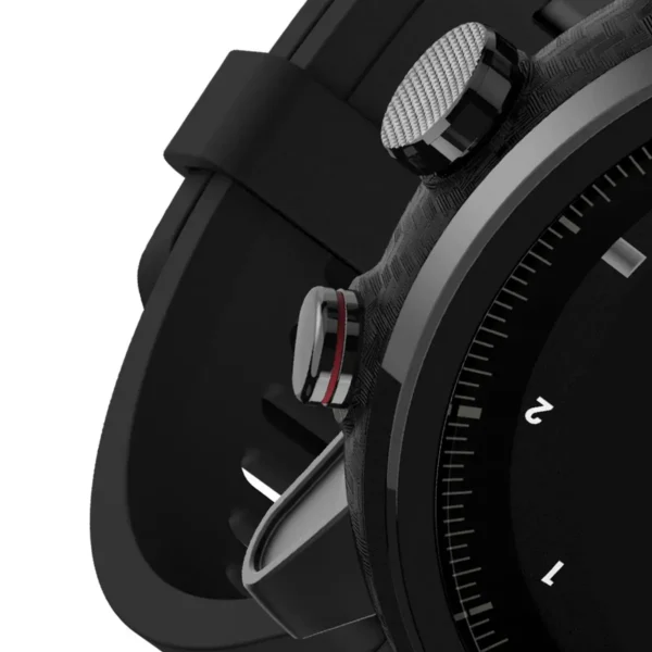 Amazfit Stratos 3.4 cm (1.34″) LCD 48 mm Digital 320 x 300 pixels Touchscreen Black Wi-Fi GPS (satellite)