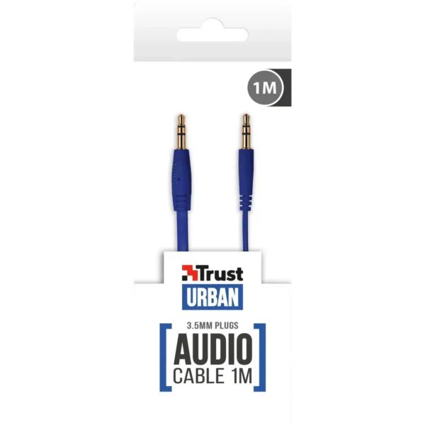 Trust Flat audio cable 1 m 3.5mm Blue