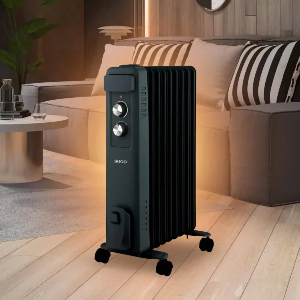 Sogo CAL-SS-18460 electric space heater Indoor Black 2000 W Oil electric space heater