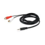 Equip 147093 audio cable 250 m 2 x RCA 3.5mm Black