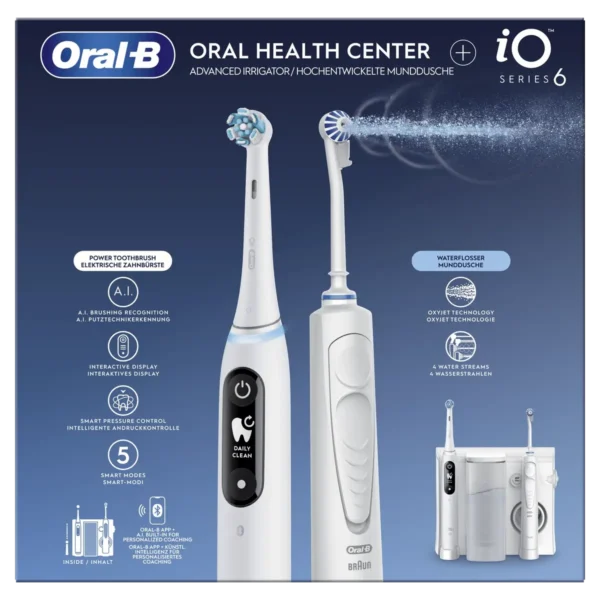 Oral-B iO6 & OxyJet Adult Rotating-oscillating toothbrush White