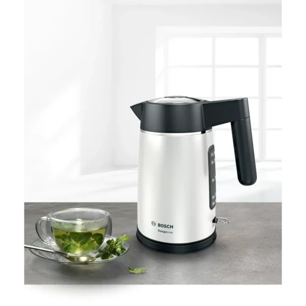 Bosch DesignLine electric kettle 1.7 L 2400 W Black, Silver