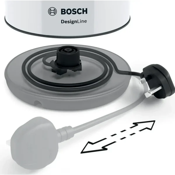 Bosch TWK3P421GB electric kettle 1.7 L 3000 W Black, White