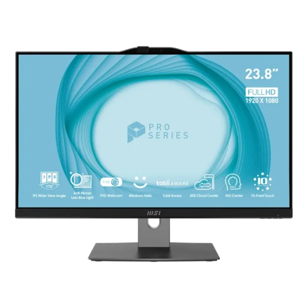 MSI Pro AP243TP 12M-074DE Intel® Core™ i3 i3-12100 60.5 cm (23.8″) 1920 x 1080 pixels Touchscreen All-in-One PC 8 GB DDR4-SDRAM 512 GB SSD Windows 11 Pro Wi-Fi 6E (802.11ax) Black