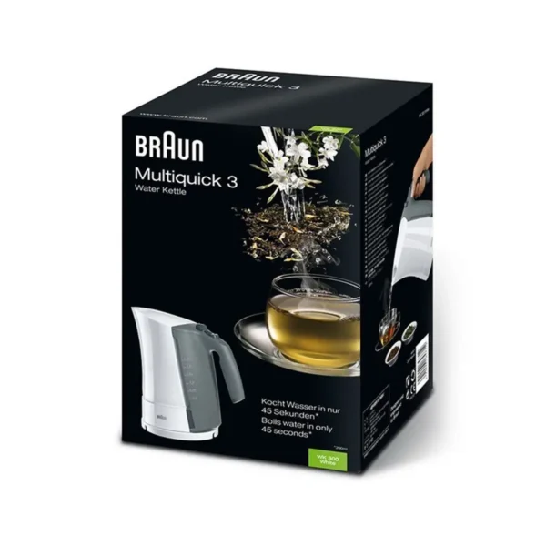 Braun WK 300 WH electric kettle 1.7 L 2280 W Silver, White