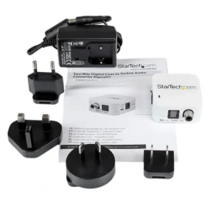 StarTech.com Two Way Digital Coax to Toslink Optical Audio Converter Repeater