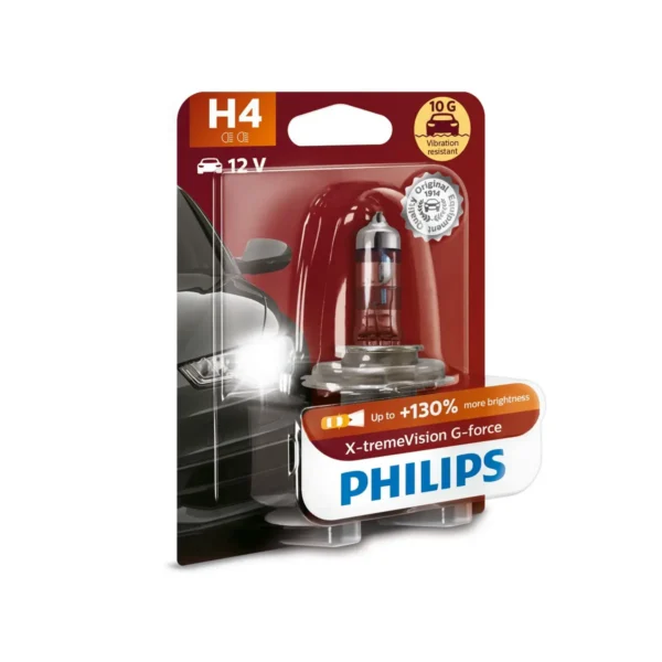 Philips X-tremeVision G-force 12342XVGB1 10 G vibration resistance