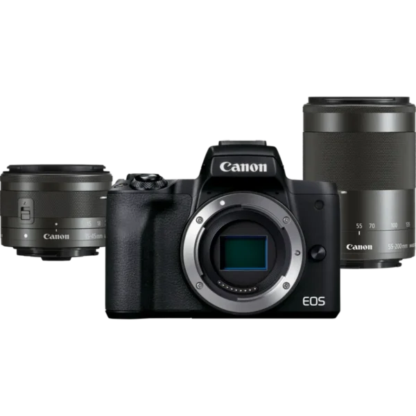 Canon EOS M50 Mark II + M15-45 S+M55-200 EU26 MILC 24.1 MP CMOS 6000 x 4000 pixels Black