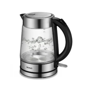 Sogo KET-SS-5797 electric kettle 1.7 L 2200 W Black, Stainless steel