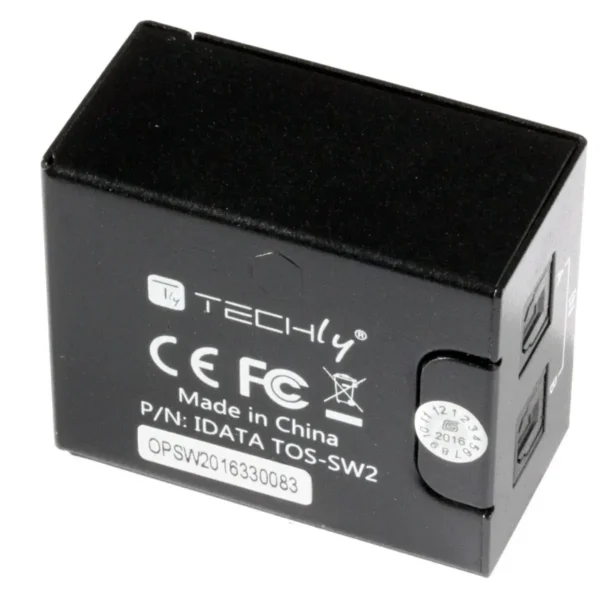 Techly Switch Audio Toslink 2 ports with IR Remote Control IDATA TOS-SW2