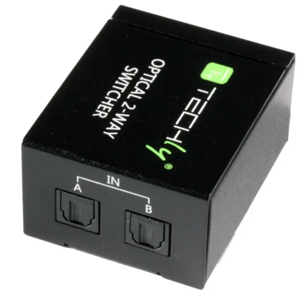 Techly Switch Audio Toslink 2 ports with IR Remote Control IDATA TOS-SW2