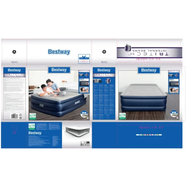 Bestway 67690 air mattress Double mattress Blue, Grey Unisex