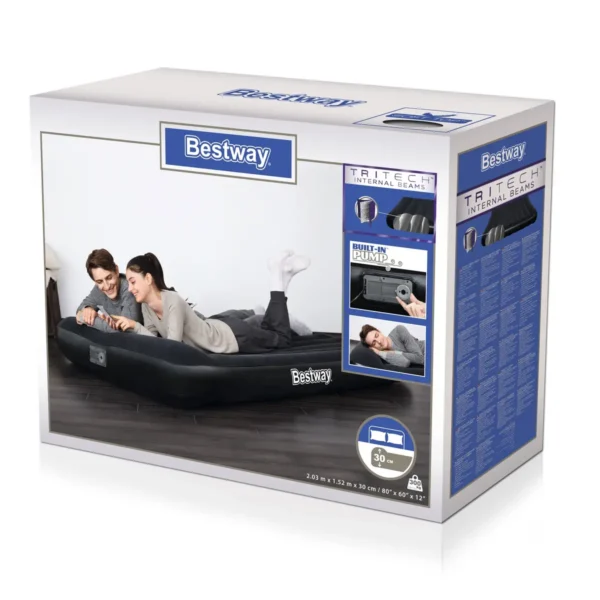 Bestway Flocked Aerolax Airbed – Queen – 2.03m x 1.52m x 30cm
