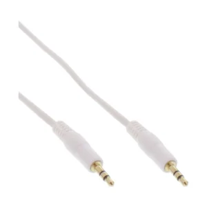 InLine Audio Cable 3.5mm Stereo male / male, white/gold, 2m