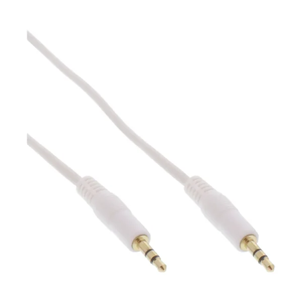 InLine Audio Cable 3.5mm Stereo male / male, white/gold, 2m
