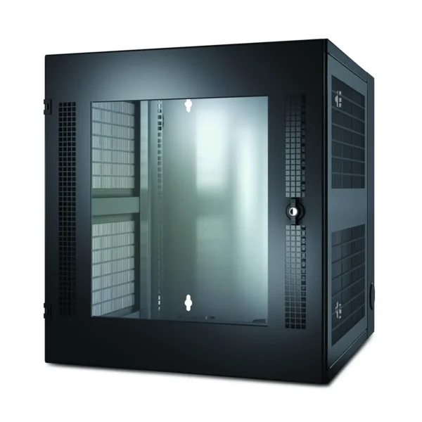 APC NetShelter 13U Wallmount Rack Cabinet Glass Door Double Hinged Server Depth