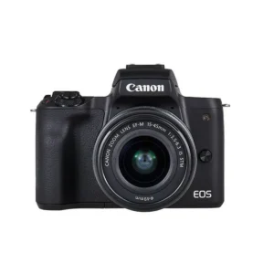 Canon EOS M50 + EF-M 15-45mm f/3.5-6.3 IS STM + EF-M 55-200mm f/4.5-6.3 IS STM SLR Camera Kit 24.1 MP CMOS 6000 x 4000 pixels Black