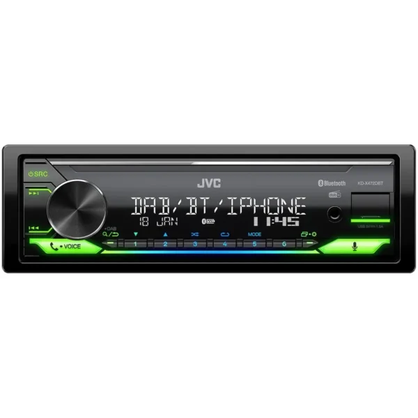 JVC KD-X472DBT Black 50 W Bluetooth