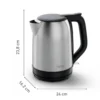 Tefal Subito KO5S0DE0 electric kettle 1.7 L 2400 W Black, Stainless steel