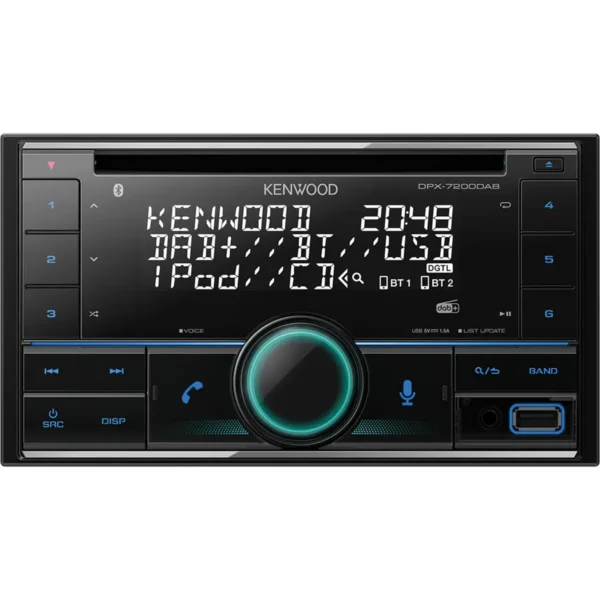 Kenwood DPX-7200DAB car media receiver Black 50 W Bluetooth