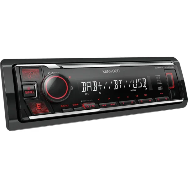 Kenwood KMM-BT407DAB car media receiver Black 50 W Bluetooth