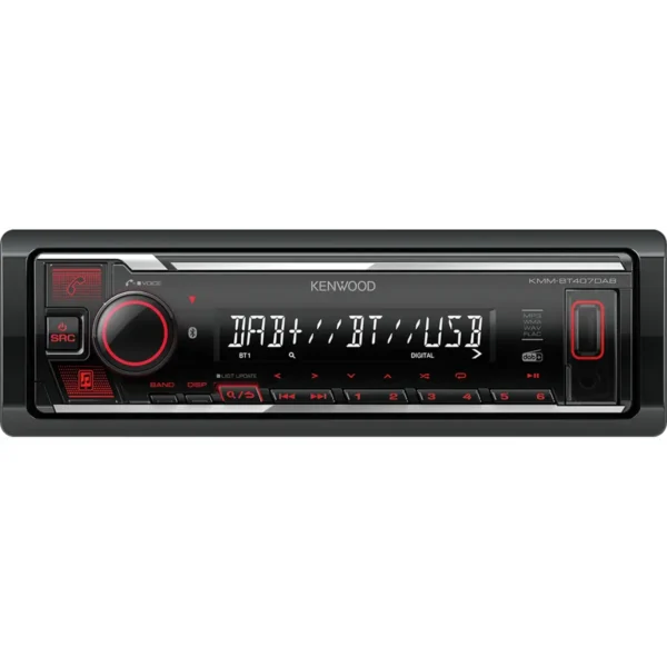 Kenwood KMM-BT407DAB car media receiver Black 50 W Bluetooth