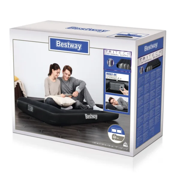 Bestway Flocked Aerolax Airbed – Double – 1.91m x 1.37m x 30cm