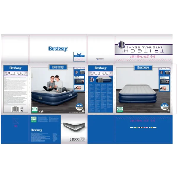Bestway 67630 air mattress Double mattress Beige, Black Unisex
