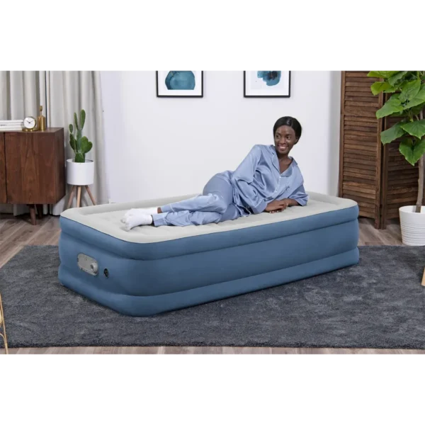 Bestway AlwayzAire Air Mattress Twin with Built-in Dual Pump and Antimicrobial Coating 1.91 m x 97 cm x 46 cm