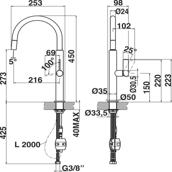 Whirlpool FAF 015 IX Chrome