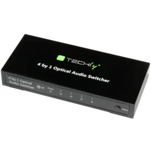 Techly Switch Audio Toslink 4 ports with IR Remote Control IDATA TOS-SW4