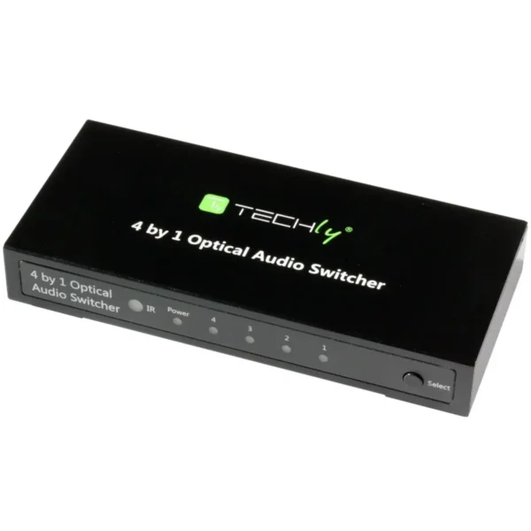 Techly Switch Audio Toslink 4 ports with IR Remote Control IDATA TOS-SW4