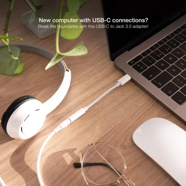 Nanocable 10.24.1205-W audio cable 0.11 m 3.5mm USB Type-C White