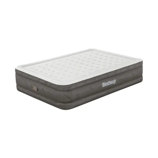 Bestway Fortech Air Mattress Queen with Built-in AC Pump and Antimicrobial Coating 2.03 m x 1.52 m x 46 cm