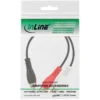 InLine Audio Cable RCA male / 2x RCA female 0.2m
