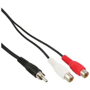 InLine Audio Cable RCA male / 2x RCA female 0.2m