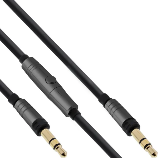 InLine 1.3m, 2×3.5mm audio cable 3.5mm Anthracite, Black